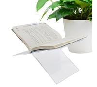 Stand di libri, supporto per libro da ufficio, rack di libri trasparenti, 21 x 11 cm, tavolino da caffè per la casa, libreria aperta per ricette di opere d'arte manuali di cavalletto