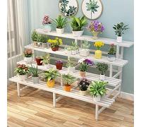 Stand di Piante, Grande supporto per piante in metallo per interni ed esterni - Scaffale espositivo da giardino in stile scala, portavasi per fiori, organizer per soggiorno, balcone, giardino, cortile