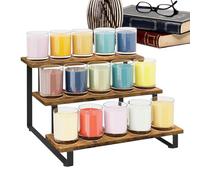 Stand di profumo - Misca di visualizzazione in legno | Organizzatore di vanità | Visualizza scaffali per artigianato Spicce Figure Gioielli supporto per gioielli Rustic Retail Display Riser per Spicce