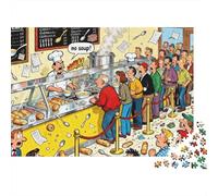 Stand di zuppa, nessun rifiuto di zuppa Puzzle in Legno Impermeabile DIY Puzzles Da 1000 Pezzi Per Adulti Impossibili Per Decorazioni Domestiche