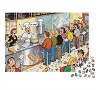 Stand di zuppa, nessun rifiuto di zuppa Puzzle in Legno Impermeabile DIY Puzzles Da 1000 Pezzi Regali Per Adulti Colorati Giochi Educativi