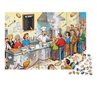 Stand di zuppa, nessun rifiuto di zuppa Puzzle in Legno Impermeabile Puzzles Da 1000 Pezzi Per Adulti Sfidanti E Rompicapo Giochi Di Puzzle Impegnativi