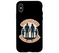 Stand For Life Stand For Family Pro-Life Padre Madre Custodia per iPhone X/XS