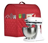 Stand Mixer Dust-proof Cover for KitchenAid Mixer，Multi Pockets for Various Kitchen Appliance Accessories，Water-resistant，Easy Cleaning (Red, Fit for Bowl Lift 5-8 Quart)