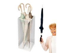 Stand ombrello in metallo | Organizzatore del secchio ombrello di ferro | Porta resistente alla ruggine di grande capacità con vassoio di scarico per uso interno | Rack per ingressi per bastoni da pas