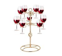 Stand Per Cocktail E Bevande,Display Per Bevande A Due Livelli Con Dieci Portabicchieri - Stand Per Torre Di Champagne - Per Casa, Bancone, Matrimonio, Ristorante, Cucina, Sala Da Pranzo, Festa, Bar