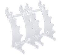 Stand per Display a Penna da 2 Pezzi, Organizzatore di Rack per Spazzole per Trucco Acrilico Staccabile, Supporto per Sopracciglia a 6 Slot per un Salto Professionale (Transparent)