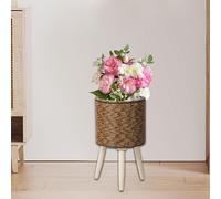 Stand pianta per cestino intrecciato con gambe pentola di fiori con gambe di