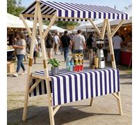 Stand pieghevole di legno della bancarella, distributore portatile all'aperto del fornitore con il baldacchino, scaffale di esposizione versatile per il mercato notturno, fiera dell'artigianato, banca