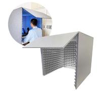 Stand portatile di isolamento del microfono, copertura insonorizzata desktop per la registrazione dello studio, riduce il rumore di eco e di sfondo, progettazione pieghevole compatta, montaggio facile