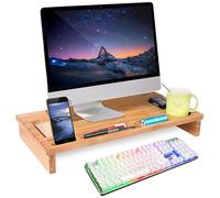 Stand Rialzo Monitor Pc TV Computer Portatile Con Organizer Scrivania 60x30x8 cm