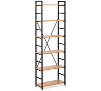 Stand scaffale libreria 60 x 28 x 182,5 cm metallo 6 livelli 150 kg