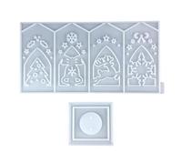 Stand Silicone Mold Candlestick Crafting Mold Natale Tema Holder Jewelry Making Tools Christmas Holder