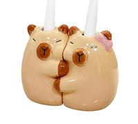 Stand Spazzolino Da Denti - Stand Da Capybara Cartoon | Porta Di Spazzolino Da Denti In Ceramica Cartone Animato Per Lavoro, Bagno, Campeggio, Viaggi, Bagno, Vanità