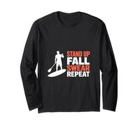 Stand Up Autunno Giura Ripeti Divertente Paddleboarding Maglia a Manica