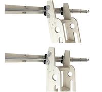 Stand Up Colore Argento Libreria Mobile Hardware Libreria Home Office Kit Binario Scorrevole a rulli tenditori, Rullo Scorrevole tenditore (Senza Scala), Rullo da Pavimento con Freno ()