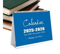 Stand Up Desk Calendar 2025, Calendario da ufficio 2025-2026 | Calendario da ufficio superiore da luglio 2025 a dicembre 2026 | Pianificatore mensile di carta, decorazioni per la casa per