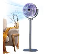 Stand Up Fan Powerful 5-Speed Height Adjustable USB Rechargeable Pedestal F