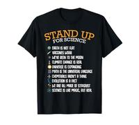 Stand Up For Science Science Cambiamenti climatici Pace Maglietta