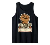 Stand Up for The Unborn PRO-Life Pugno rialzato Retro Vintage Canotta