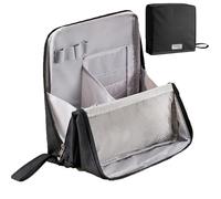 Stand Up Makeup Bag, Multi-Purpose Large Capacity Oxford Cloth Standing Makeup Bag, Portable, Large Capacity, Waterproof With Compartments (Black,freesize)