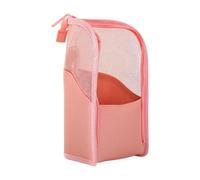 Stand Up Makeup Storage Bag - Impermeabile Cosmetic Pouch, Portable Travel Organizer, Ampia Capacity Storage, with Durable Zipper Closure | for Camping Weekend Getaway Outdoor Hotel Travel Use, rosa
