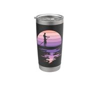 Stand up Paddling sulla tavola all'alba Bicchiere termico in acciaio inox doppia parete