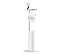 Standalone Toilet Paper Holder | Shelf Storage Organizer Paper Holder