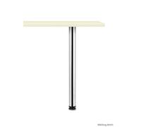 Standard 6, Piedino, Nero Opaco Geperlt, H 705 MM