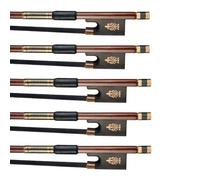Standard arco di violino 5 Pz/1 Set 4/4 Arco Per Violino Bastone Rotondo Crine Di Cavallo Nero Arco In Ebano Con Intarsio Modello Durevole E Reattivo