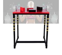 Standard Arm Wrestling Table-Thick Eva Foam Material, Arm Wrestling Muscle Exerciser Equipment, Competition Training Arm Wrestling Table, Includes Padded Elbow Rests(Red)