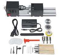 Standard di torni utensili Mini tornio for legno, mini tornio perline lucidatrice fai da te for lavorazione del legno, set di macchine for foratura e rettifica, 6 in 1, confezione da 1