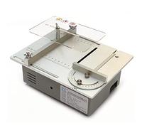 Standard di torni utensili Mini tornio for legno, sega da tavolo fai da te da 120 W, altezza regolabile, angolo di 30 mm, 0-90 gradi, multicolore, diverse dimensioni(Bright Silver,A)