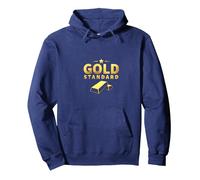 Standard d'oro per Ragazze: Design di Lusso con Stelle Luccicanti Felpa con Cappuccio, Unisex per Adulti, Navy, M