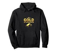 Standard d'oro per Ragazze: Design di Lusso con Stelle Luccicanti Felpa con Cappuccio, Unisex per Adulti, Nero, M