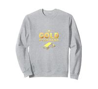 Standard d'oro per Ragazze: Design di Lusso con Stelle Luccicanti Felpa, Unisex per Adulti, Grigio Melange, S