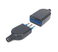 Standard italiano 10A 16A piccola spina di alimentazione italiana presa maschio presa femmina 3 pin rotondi Convertitore Adattatore staccabile Spina Italia