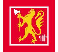 Standard of the Military Police Company Norway | The Ceremonial Standard of the Norwegian Military Police Company Militærpolitikompaniet Bandiera | 0.06m² | 25x25cm per Diplomat-Flags