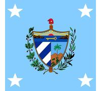 Standard of the President of Cuba 1909-1929 Afloat | Estandarte presidencial de Cuba hasta 1909 y 1929 En buques Bandiera | 0.06m² | 25x25cm per Diplomat-Flags Bandiere per Auto