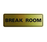 Standard pausa stanza porta/targa da parete 2" x 6" - Small Brushed Gold