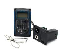 Standard Pickup Per Chitarra 6 Pezzi LC-5 5 Bande Pickup Per Chitarra Acustica Preamplificatore EQ Equalizzatore Con Accordatore Digitale Strumento Parti Di Chitarra(LC-5 Blue)