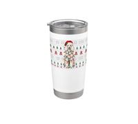 Standard Poodle Christmas Santa Hat Dog Ugly Sweater Bicchiere termico in acciaio inox doppia parete