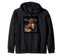 Standard Poodle Drinking Iced Coffee Animal Meme Humor Funny Felpa con Cappuccio
