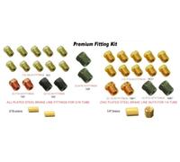 Standard SAE Inv Flare Tubo Freno Dadi Assortimento 3/16 1/4 Kit Di Con Giunti