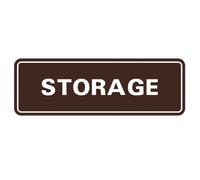 Standard STORAGE Door/Wall Sign - Dark Brown - Large (1 Pack)