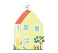 Standee In Cartone Grande E Mini Della Casa Di Peppa Pig 133CM X 92CM