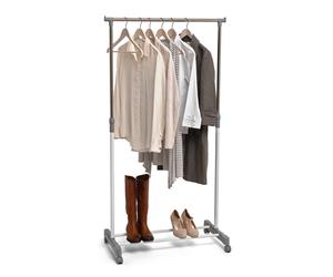 Stander appendiabiti singolo Domopak Living 75x42x90-160 cm Argento