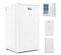 StandHeiz Congelatore 80L Libera Installazione e Sottotop, Mini Freezer Verticale con 3 Scomparti, -20°C, Compressore Silenzioso <43dB, Congelatore Bianco Piccolo per Casa, Ufficio, Campeggio e Bar