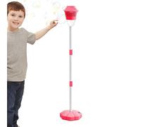 Standing Automatic Bubble Machine With LED Light Torch - Detachable Base Vertical Garden Lamp | Adjustable Height Outdoor Bubble Blower Frame For Wedding, Picnic, Patio & Camping Parties