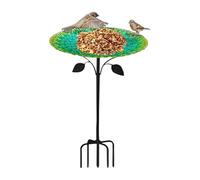 Standing Birdbath - Birdbath for The Garden | Vintage birdbathh | Large birdbaths Frost-Proof, Winter-Proof, Multifunctional with Large Basin, Standing Metal birdbaths